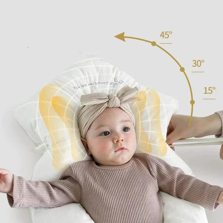 Almohada de soporte para bebés con laterales ajustables y zona para la cabeza
