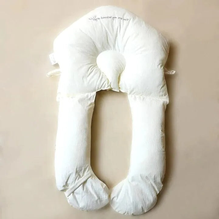 Almohada de soporte para bebés con laterales ajustables y zona para la cabeza