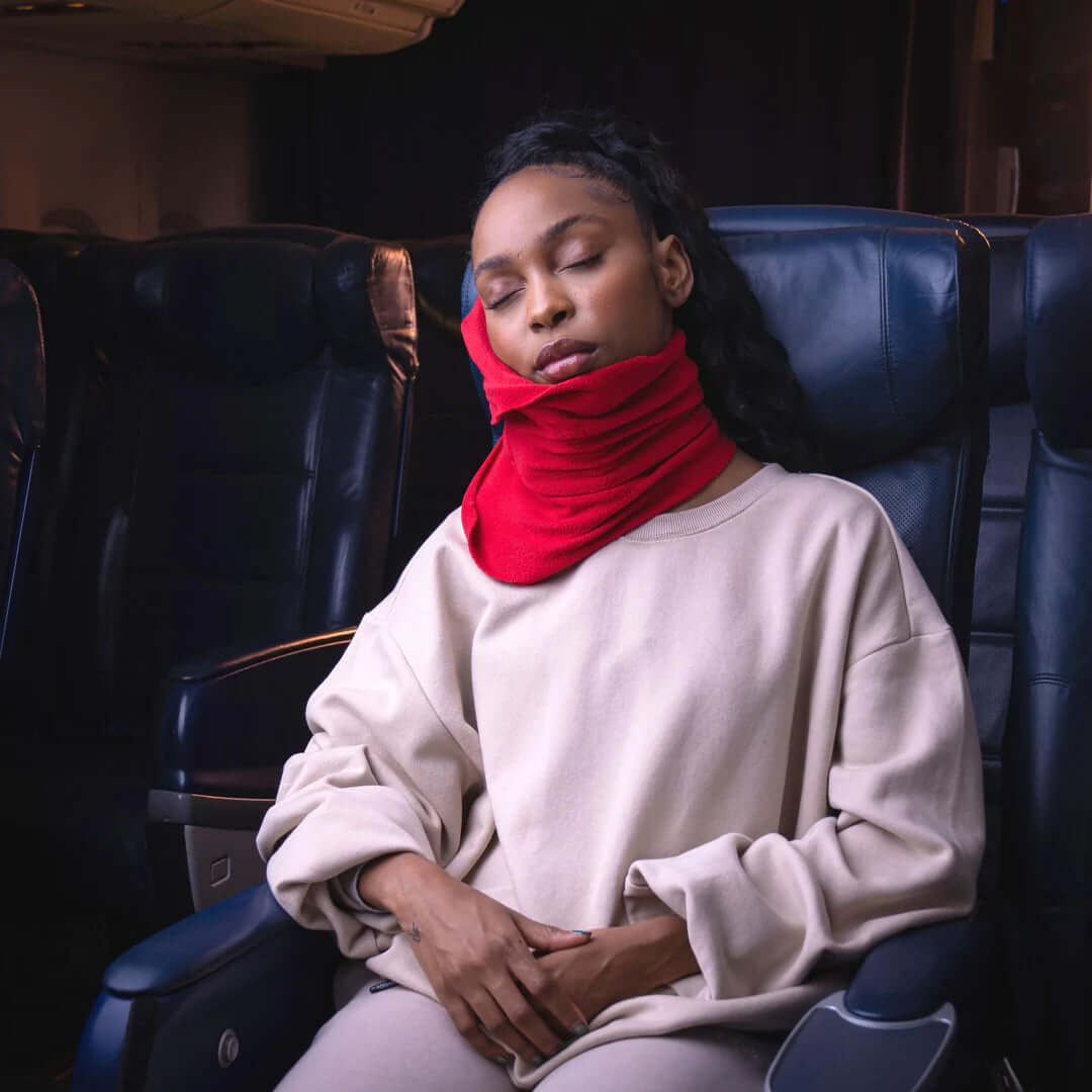 Almohada de Viaje Envolvente para Soporte Cervical Compacto y Descanso Erguido