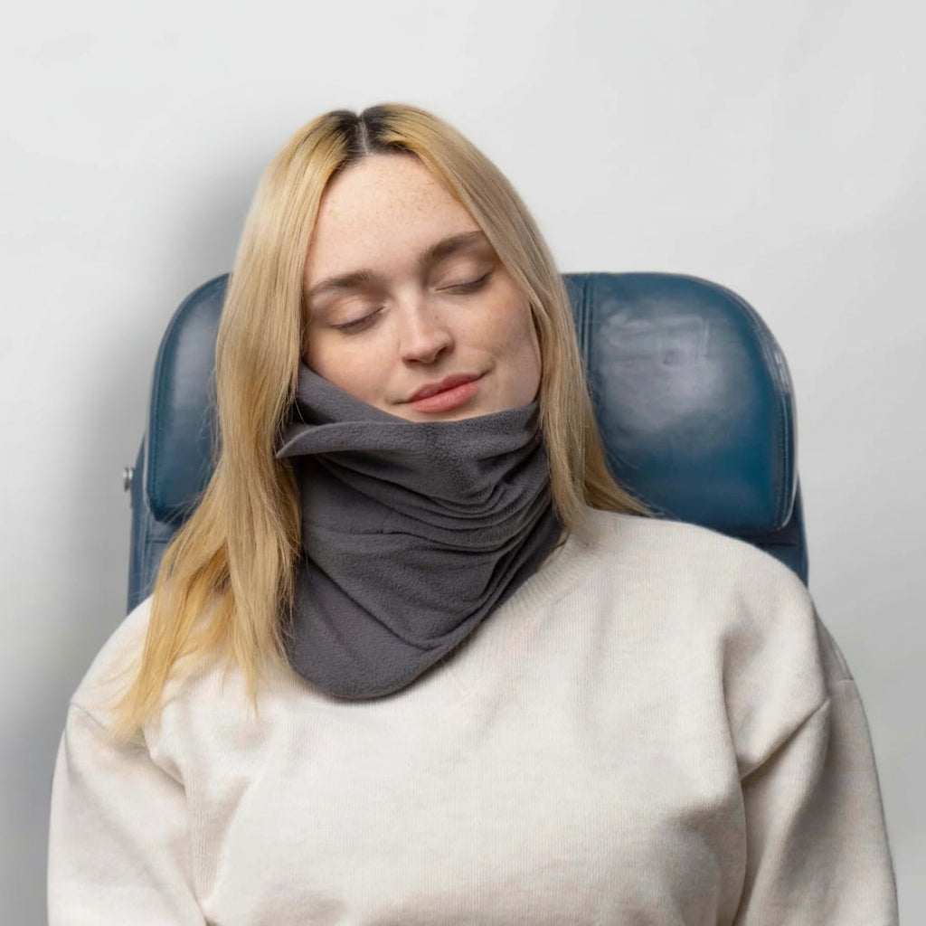 Almohada de Viaje Envolvente para Soporte Cervical Compacto y Descanso Erguido