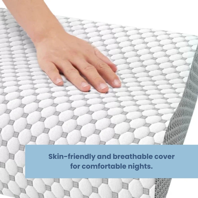 Almohada Ortopédica Cómoda de Espuma Viscoelástica - Soporte para Cuello y Columna Vertebral para un Sueño Más Profundo