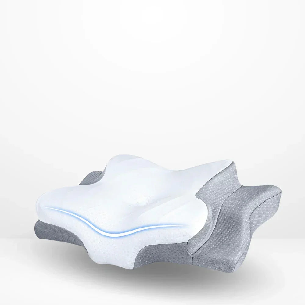 Almohada ortopédica de espuma viscoelástica con forma de mariposa - Almohada anatómica para aliviar el dolor