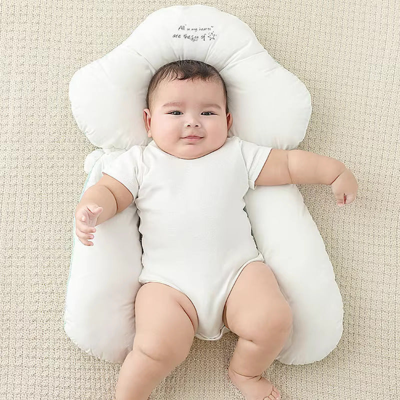 Almohada Ortopédica para Bebés en Forma de U de Algodón Orgánico – Soporte Cervical Ajustable para un Sueño Confortable de 0 a 24 Meses