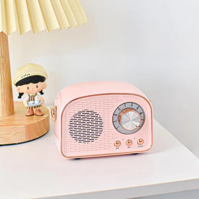 Altavoz Bluetooth - Altavoz Inalámbrico Retro con Radio FM