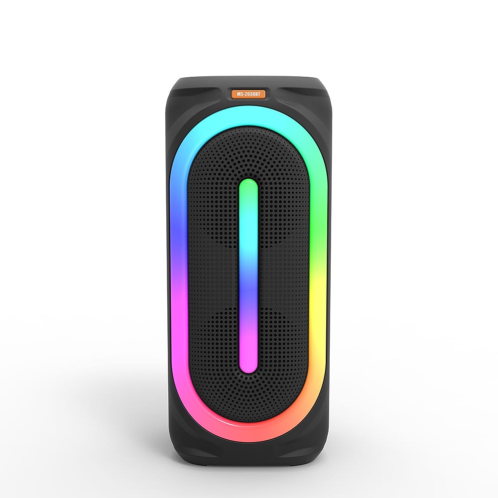 Altavoz de sonido con Bluetooth, luz RGB, radio FM y micrófono (56 x 24 cm)
