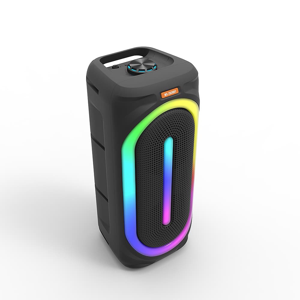 Altavoz de sonido con Bluetooth, luz RGB, radio FM y micrófono (56 x 24 cm)