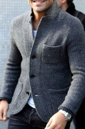 Americana casual para hombre con botones