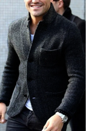 Americana casual para hombre con botones