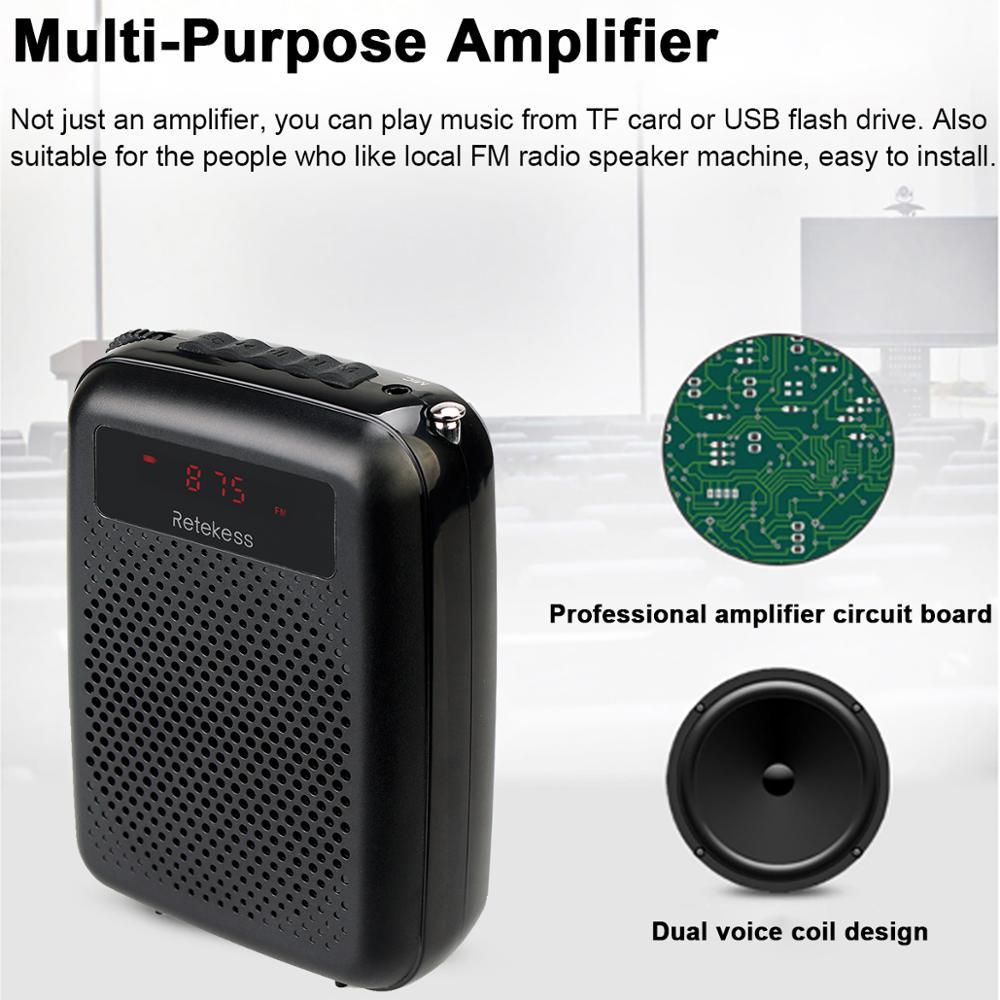 Amplificador de voz portátil – Sonido nítido para enseñanza y reuniones