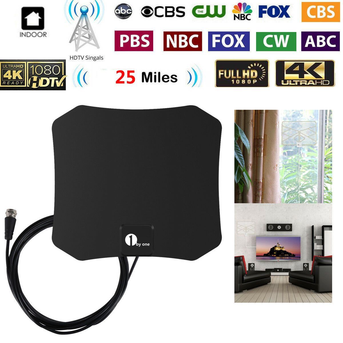 Antena satelital para interior HDTV