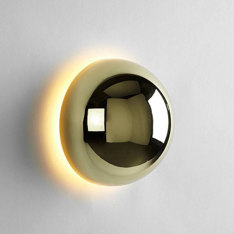 Aplique de pared Bauhaus Eclipse | Luz artística moderna con acabado dorado