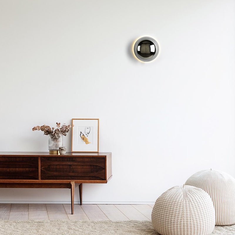 Aplique de pared Bauhaus Eclipse | Luz artística moderna con acabado dorado