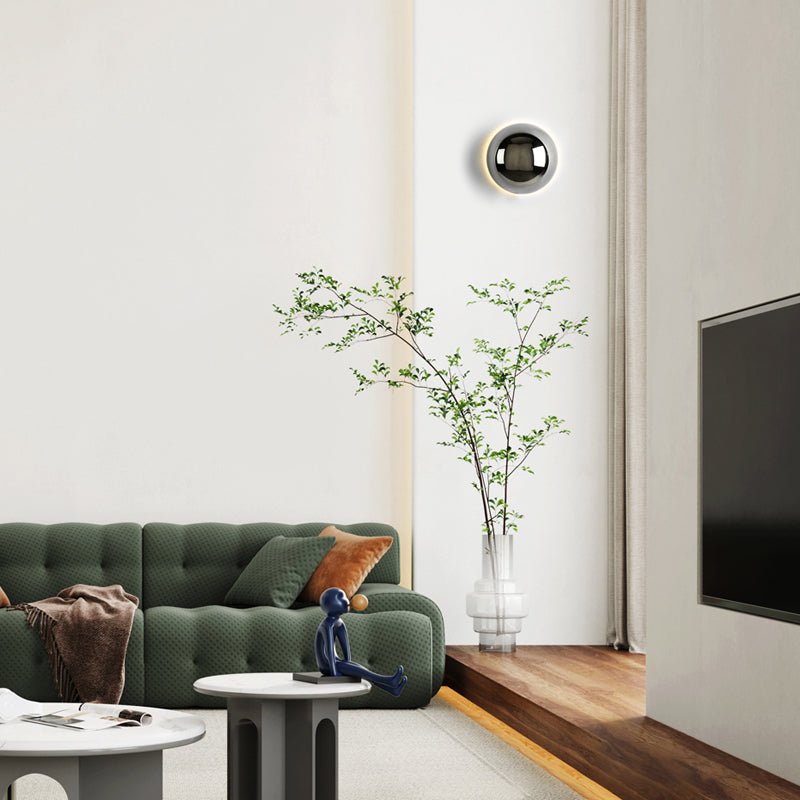 Aplique de pared Bauhaus Eclipse | Luz artística moderna con acabado dorado