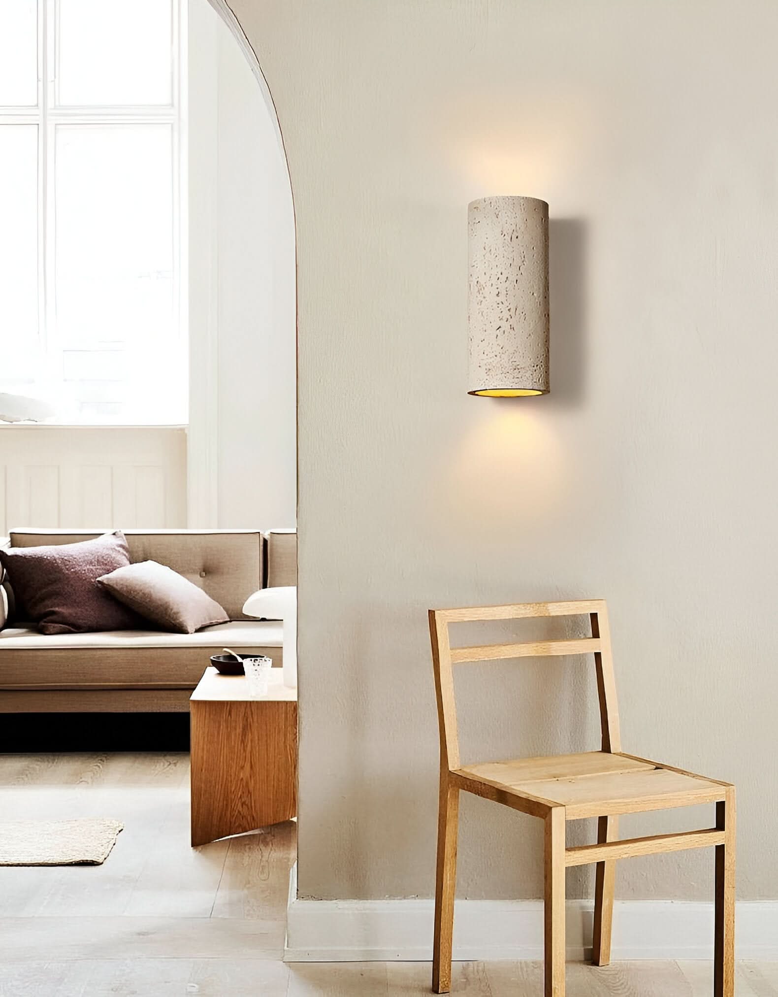 Aplique de pared cilíndrico LED – Juego de 2