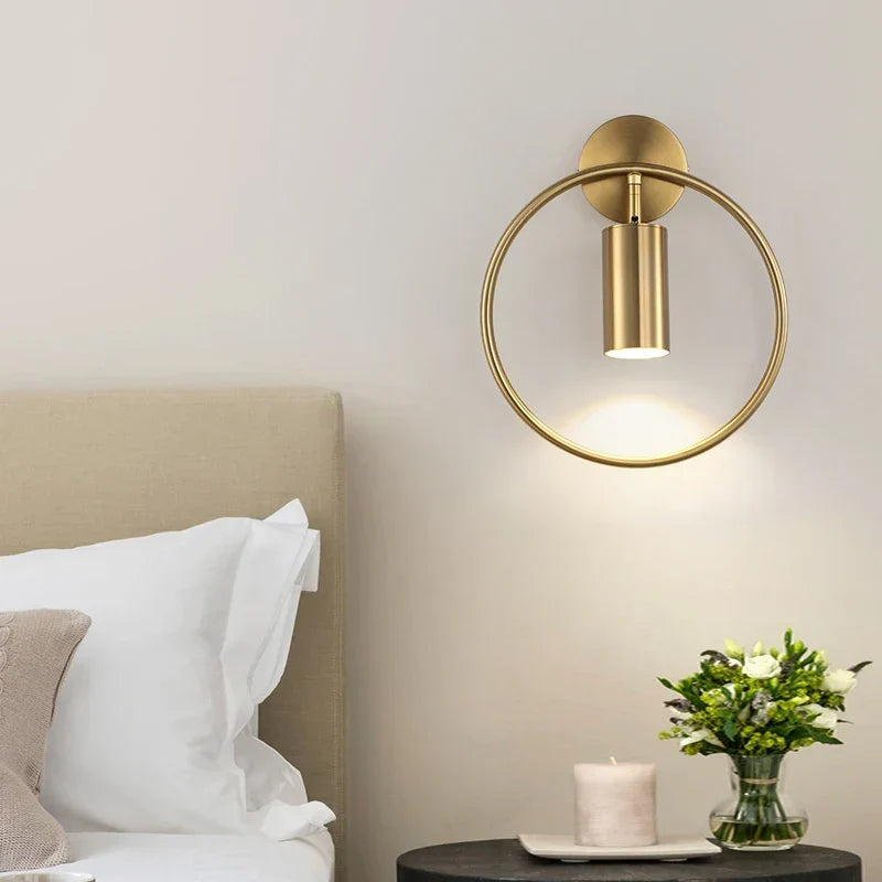 Aplique de pared | Diseño nórdico minimalista en dorado