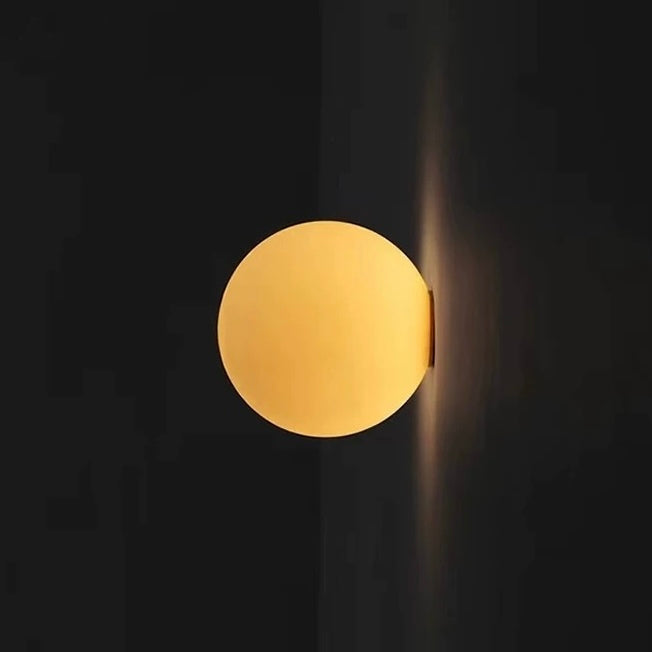 Aplique de pared esférico – Lámpara de pared moderna de vidrio – Iluminación de interior elegante