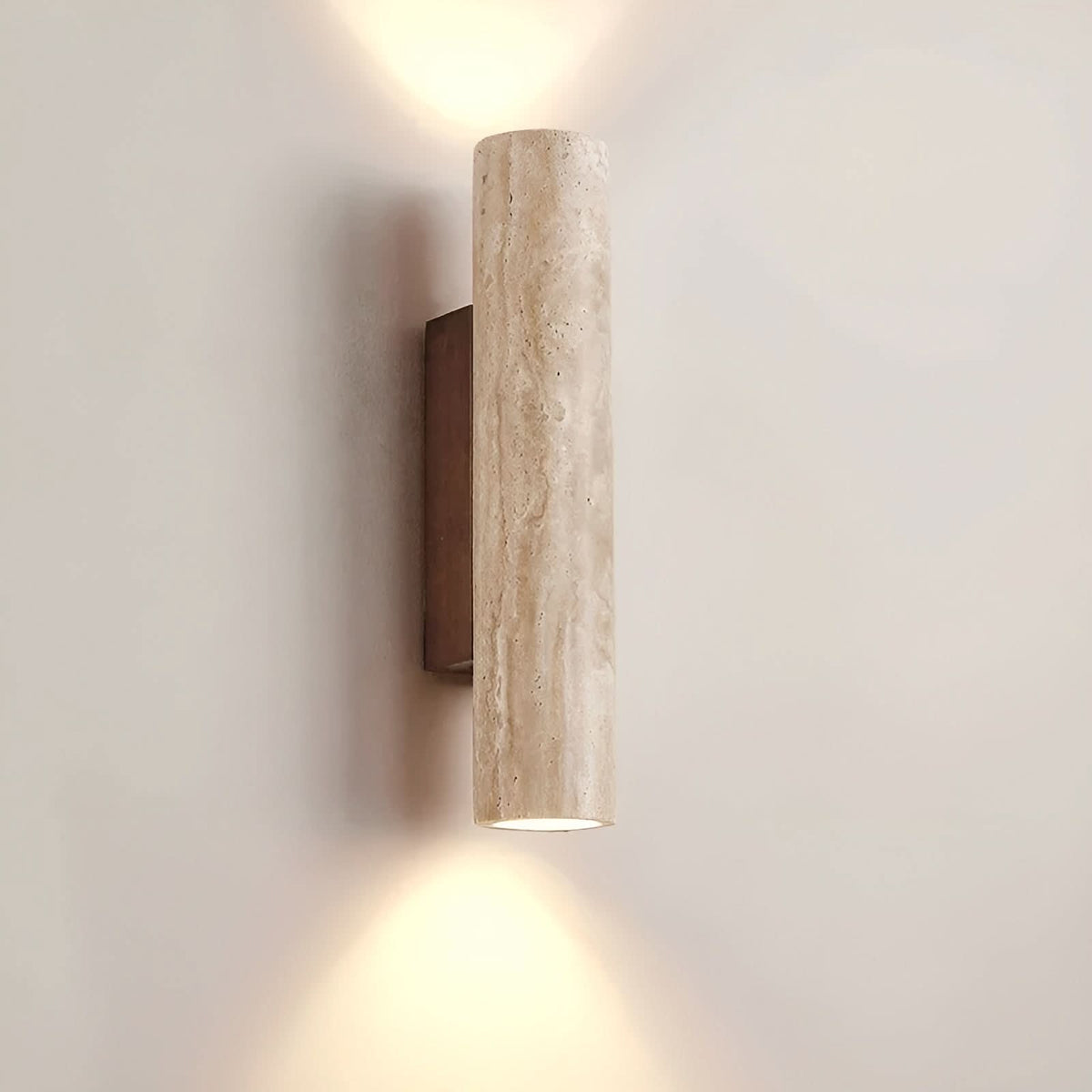 Aplique de pared LED de travertino – Lámpara de estilo wabi-sabi