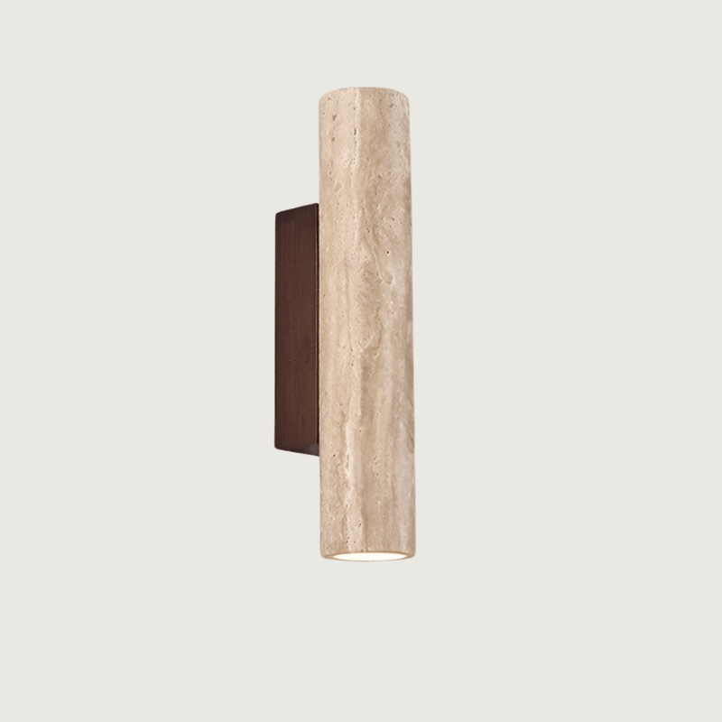 Aplique de pared LED de travertino – Lámpara de estilo wabi-sabi