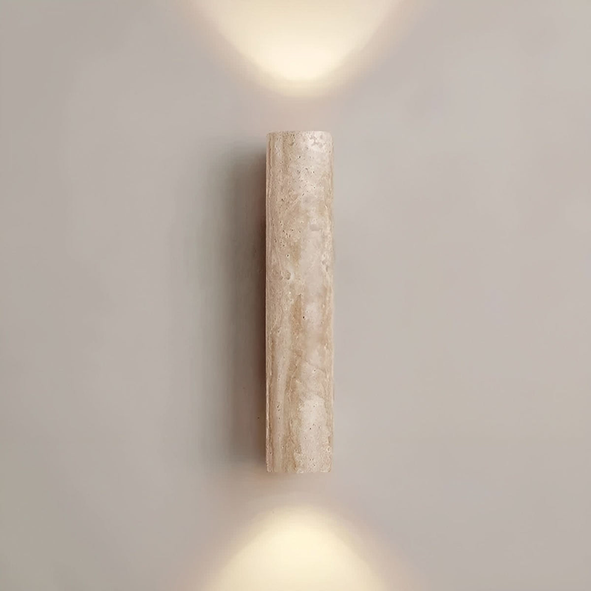 Aplique de pared LED de travertino – Lámpara de estilo wabi-sabi