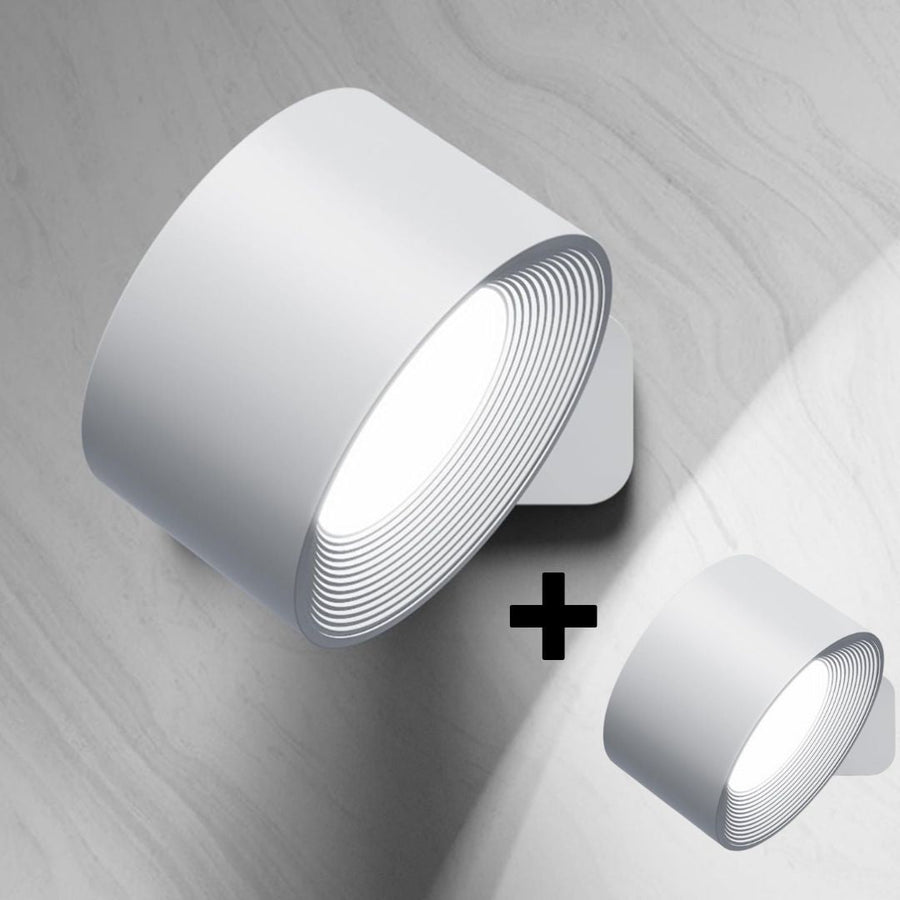 Aplique de pared LED inalámbrico con control táctil y rotación de 360°