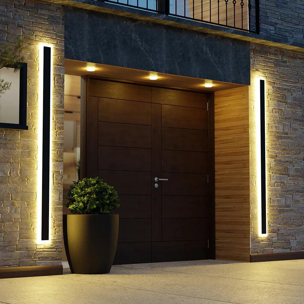 Aplique de pared LED para exterior - Iluminación moderna y elegante para patio