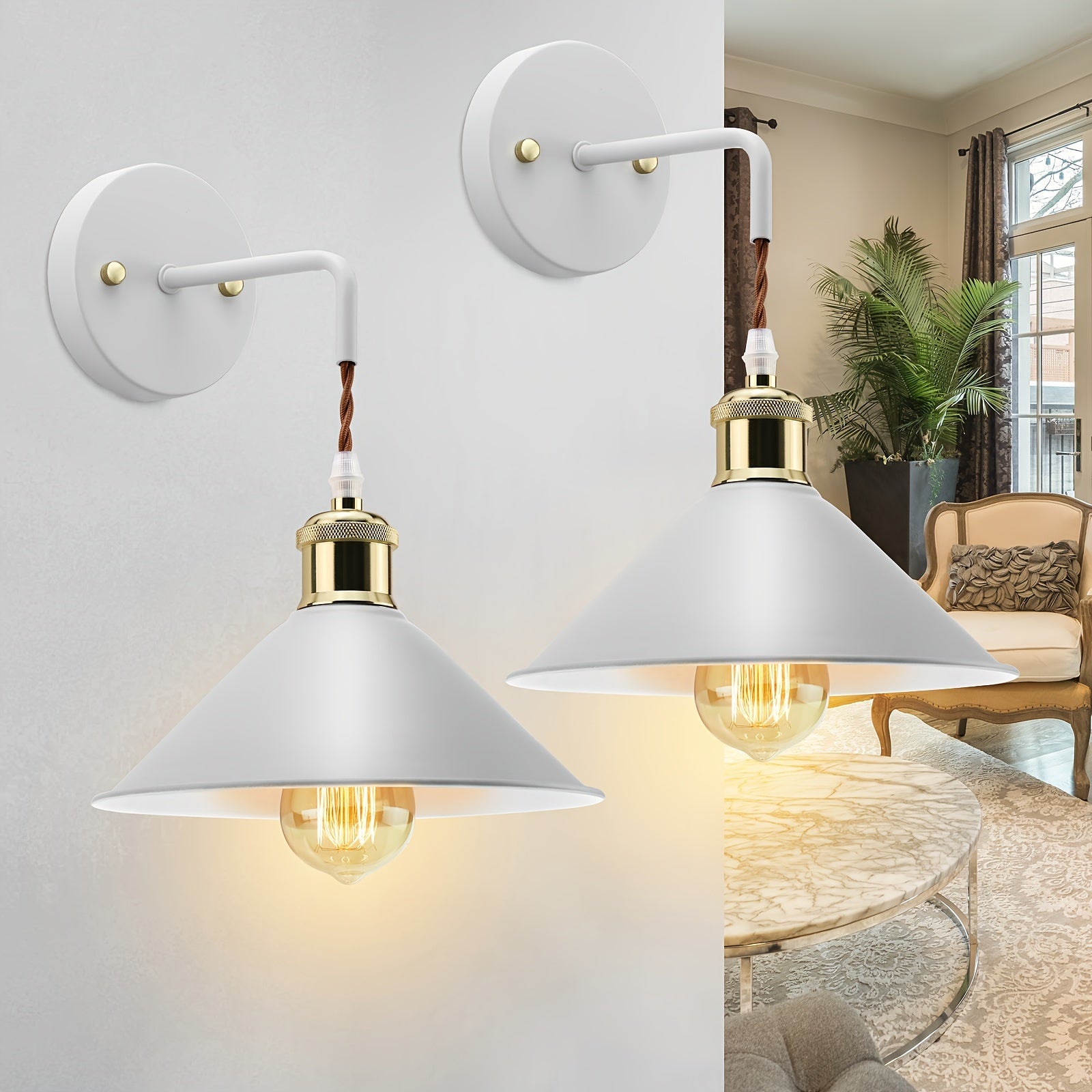 Aplique de Pared Metálico Moderno | Lámpara de Pared Industrial con Acabado Frotado con Aceite