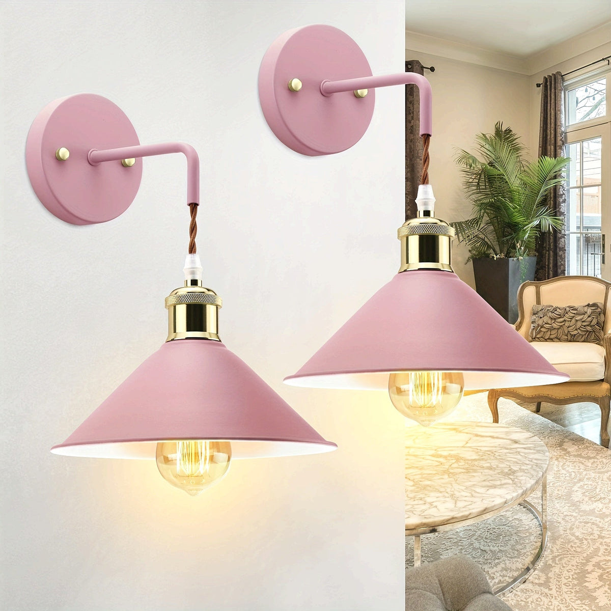 Aplique de Pared Metálico Moderno | Lámpara de Pared Industrial con Acabado Frotado con Aceite