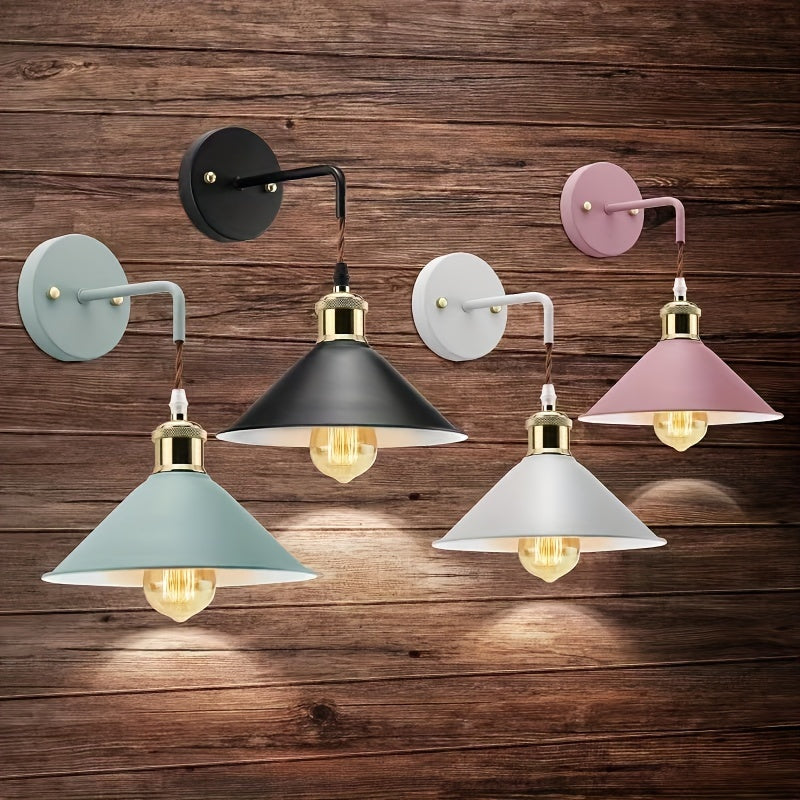 Aplique de Pared Metálico Moderno | Lámpara de Pared Industrial con Acabado Frotado con Aceite