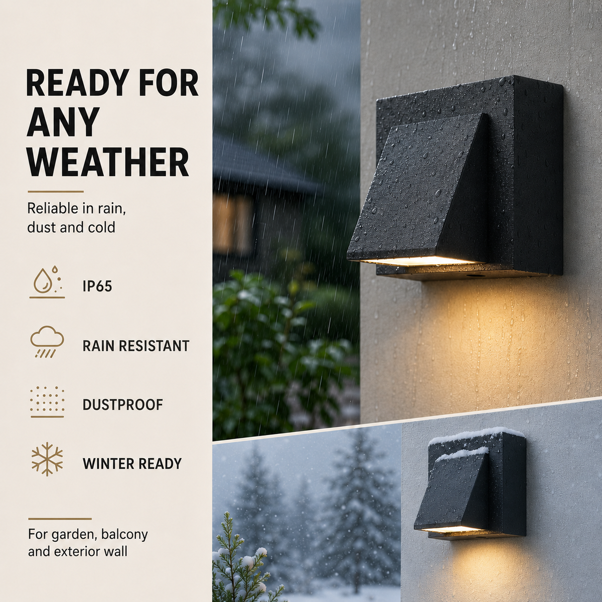 Aplique de Pared para Exterior con Protección IP65