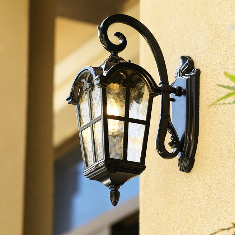 Aplique de pared solar para exterior de estilo vintage con mando a distancia