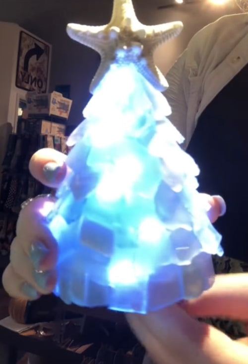 Árbol de Navidad de vidrio marino