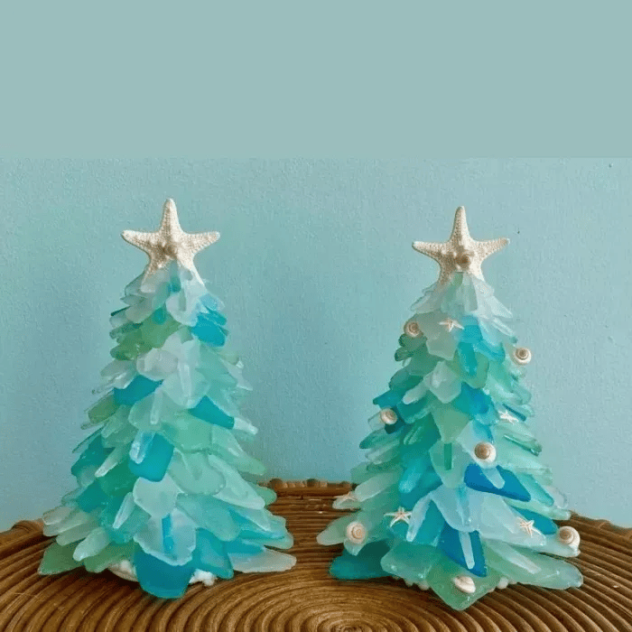 Árbol de Navidad de vidrio marino