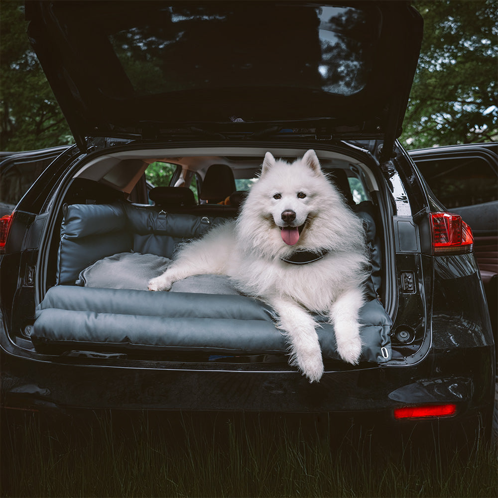 Asiento de coche de lujo para perros - Comodidad de cuero sintético
