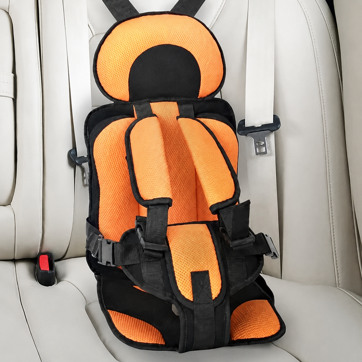 Asiento de Coche Portátil de Viaje con Arnés de Seguridad Reforzado de 5 Puntos
