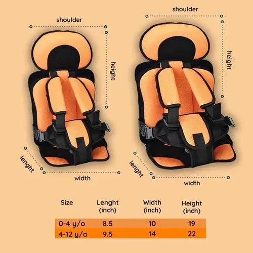 Asiento elevador portátil y plegable para coche para niños