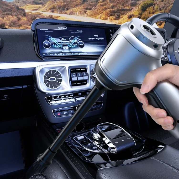 Aspiradora de Mano Recargable para Coche 3 en 1: Aspiración, Inflado y Soplador