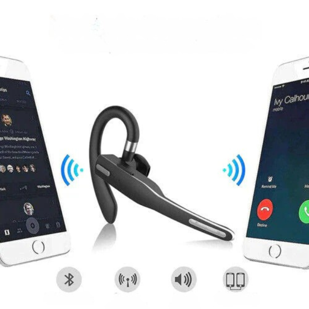 Auricular Bluetooth Profesional con Cancelación de Ruido y Diseño Ergonómico