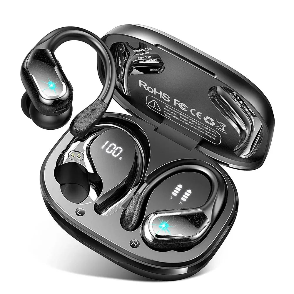 Auriculares deportivos inalámbricos con diseño resistente al agua IP7 y 75 horas de reproducción