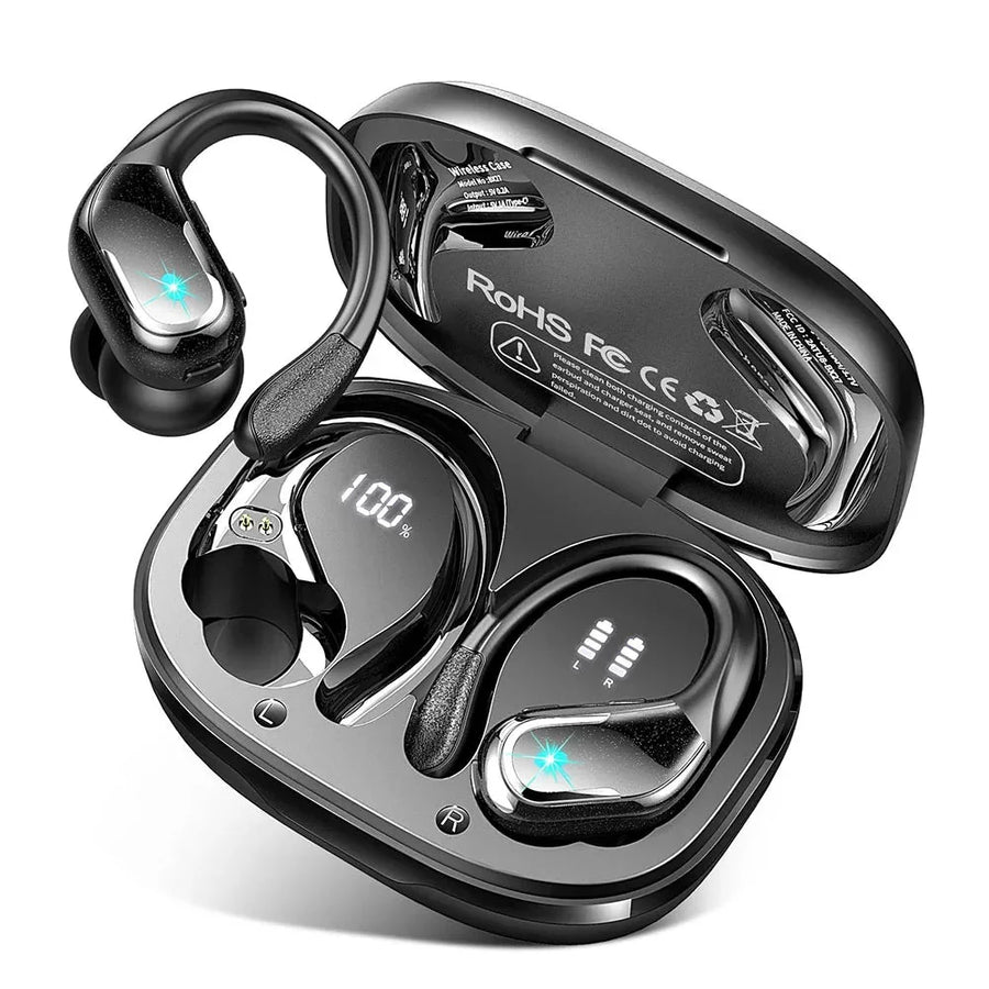Auriculares deportivos inalámbricos con diseño resistente al agua IP7 y 75 horas de reproducción