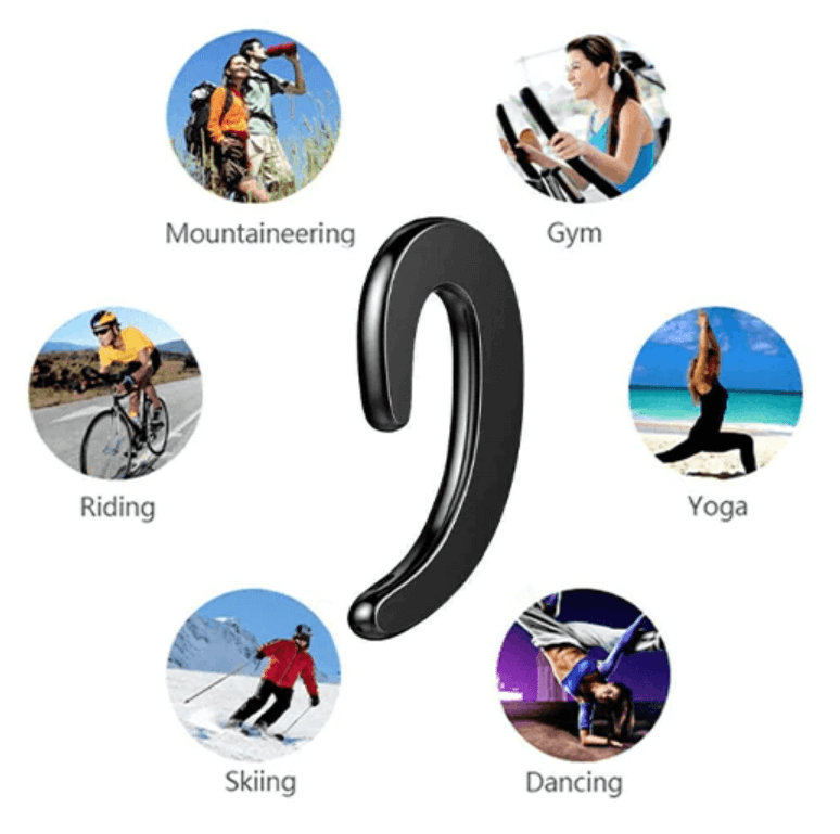 Auriculares inalámbricos Bluetooth con tecnología de conducción ósea
