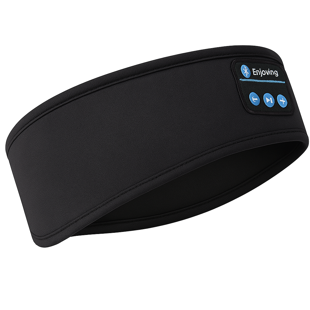 Auriculares inalámbricos de dormir Bluetooth en cinta para el pelo de tejido suave