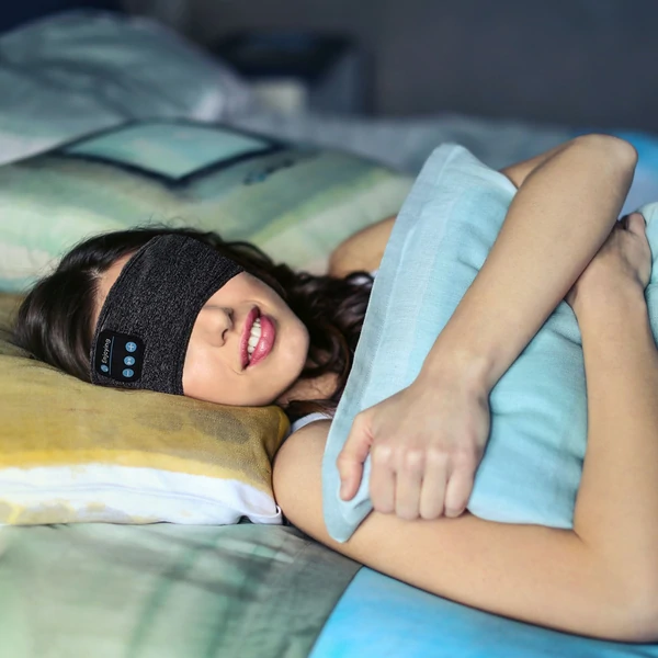 Auriculares inalámbricos de dormir Bluetooth en cinta para el pelo de tejido suave