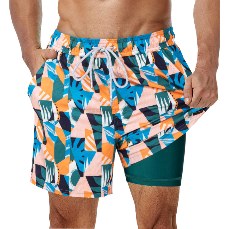 Bañador tipo shorts 2 en 1 para hombre