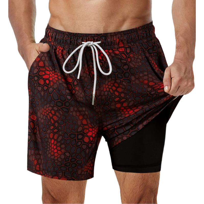 Bañador tipo shorts 2 en 1 para hombre