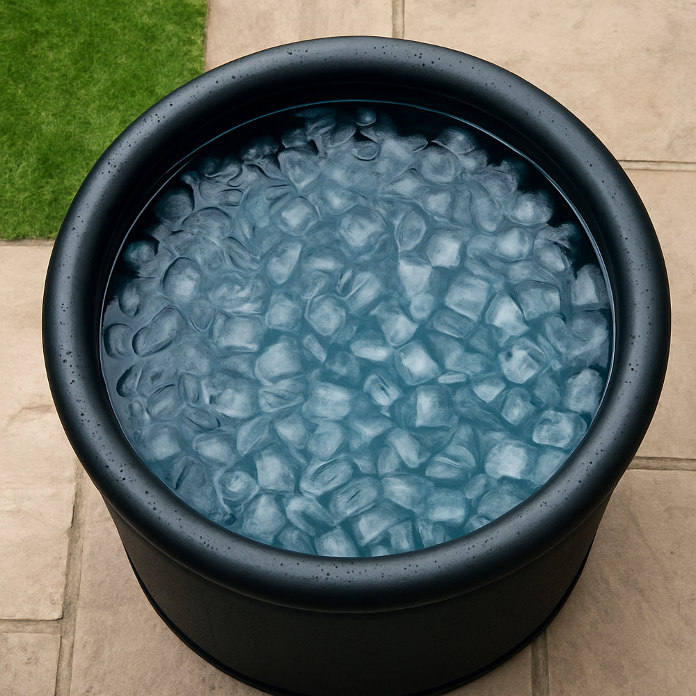 Bañera de Hielo Deluxe para Recuperación Ø 80 cm con Tapa Térmica