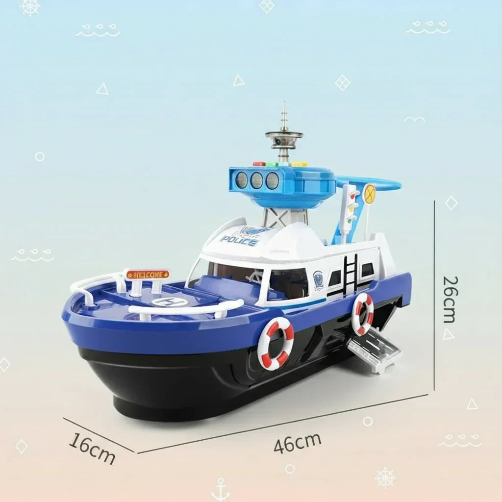 Barco de juguete interactivo y musical para niños con luces y sonidos