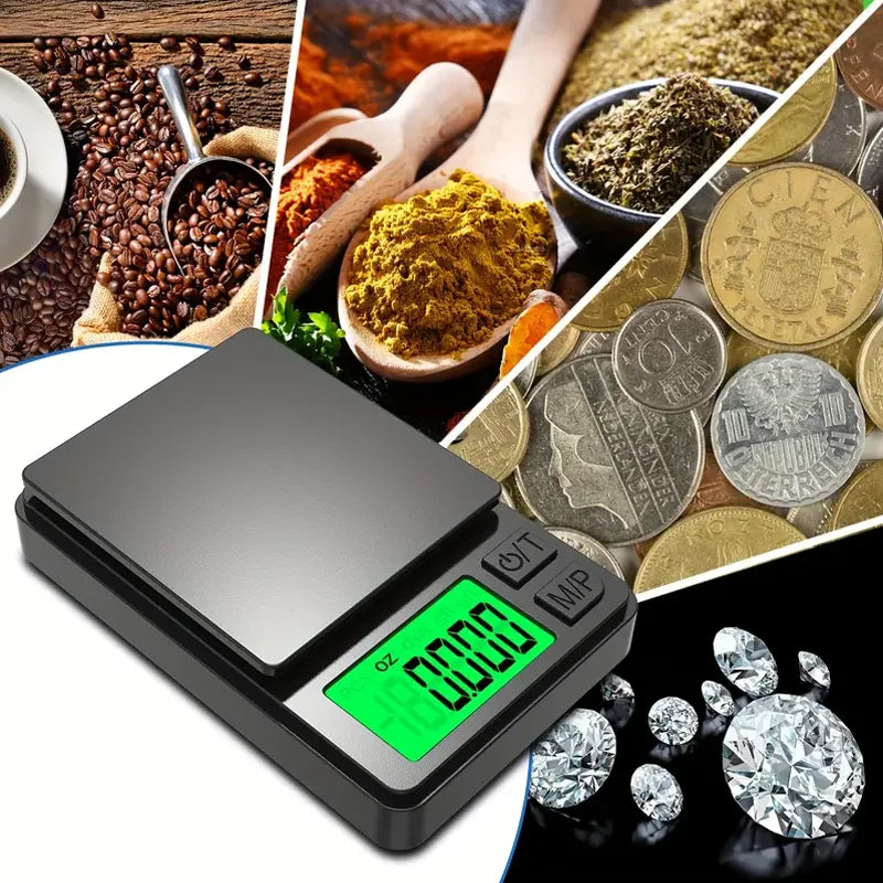 Báscula digital de bolsillo: capacidad de 1000 g, precisión de 0,1 g
