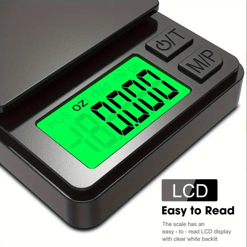Báscula digital de bolsillo: capacidad de 1000 g, precisión de 0,1 g