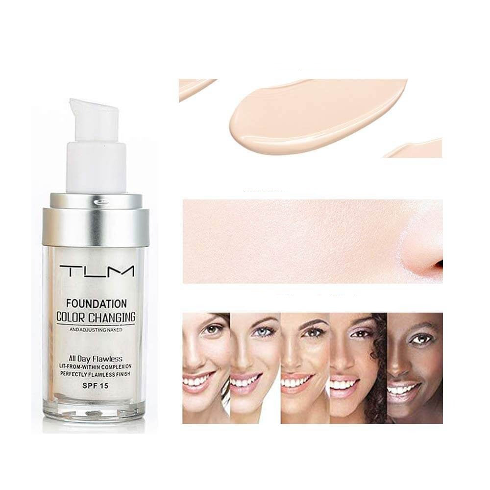 Base de maquillaje que cambia de color