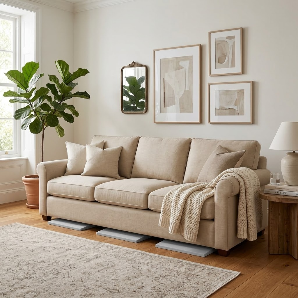 Base de soporte de cojín de espuma viscoelástica para sofás hundidos